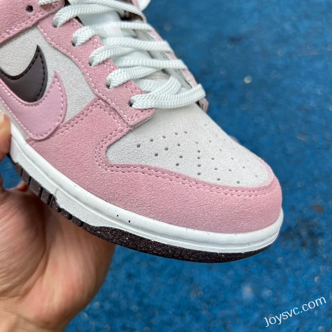 Nike Dunk Low Pink Brown Double Hook Casual Sneakers HV1799-161