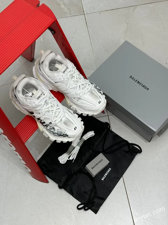 Balenciaga 4.0 Track Logo Graffiti Sneakers