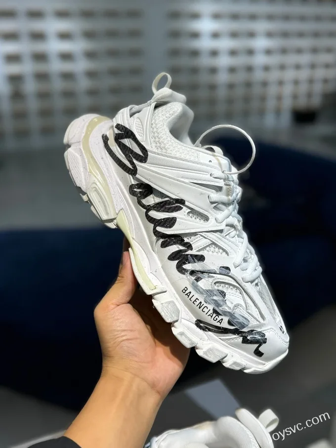 Balenciaga 4.0 Track Logo Graffiti Sneakers