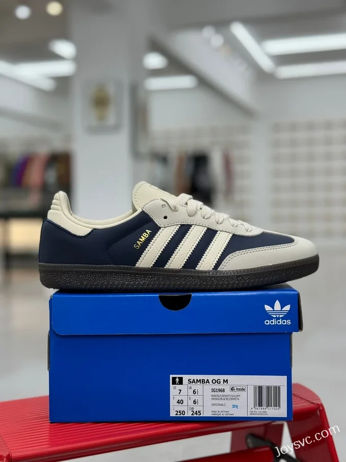 Adidas Samba Blue White Retro Sneakers IG1968