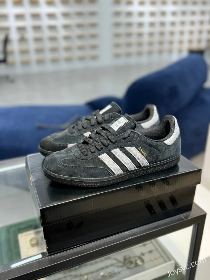 Adidas Samba Black Grey Retro Sneakers IH3348