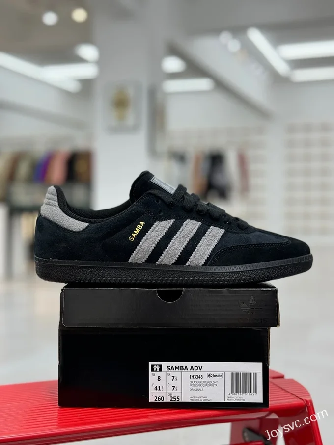 Adidas Samba Black Grey Retro Sneakers IH3348