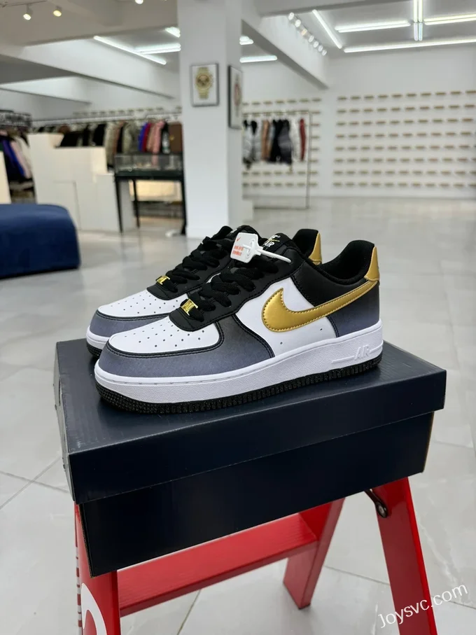 Nike Air Force 1 White Black Gold HJ9128-100