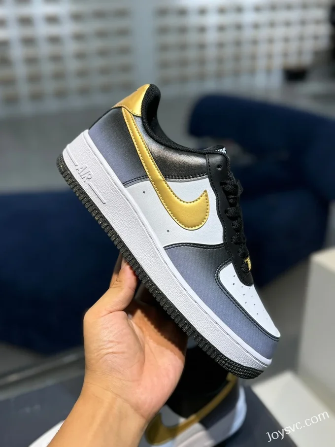 Nike Air Force 1 White Black Gold HJ9128-100