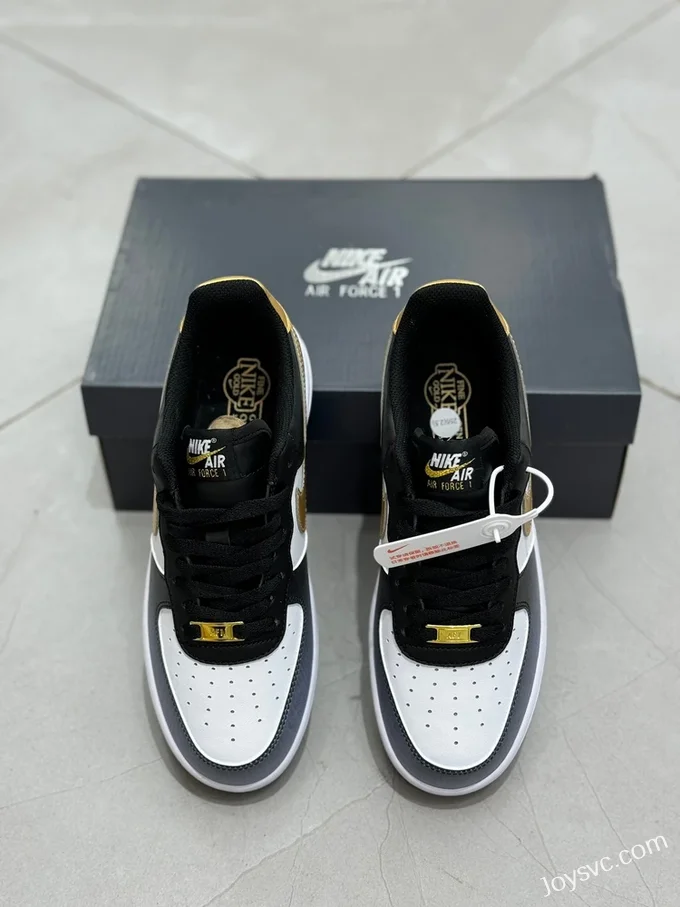 Nike Air Force 1 White Black Gold HJ9128-100