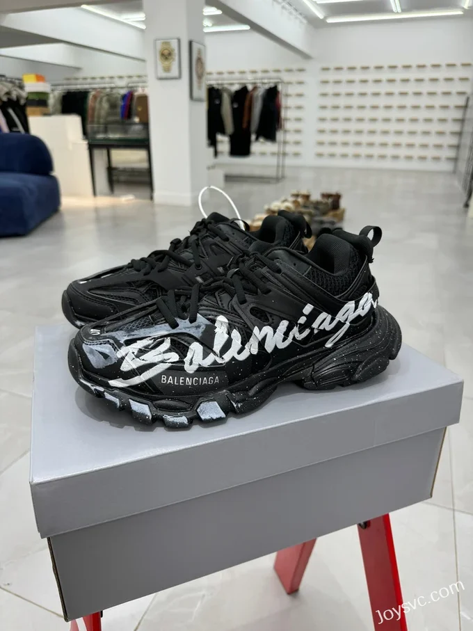 Balenciaga Paris 4.0 Track Logo Graffiti Sneakers