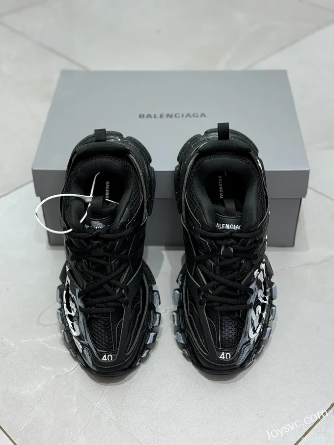 Balenciaga Paris 4.0 Track Logo Graffiti Sneakers