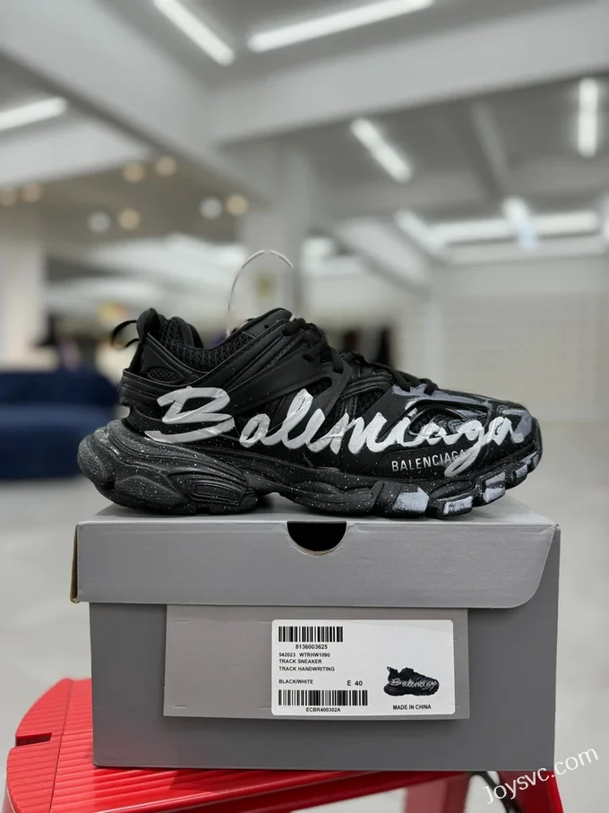 Balenciaga Paris 4.0 Track Logo Graffiti Sneakers