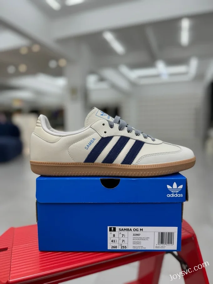 Adidas Samba White Blue Retro Sneakers JI3907