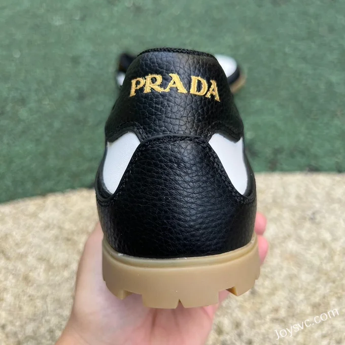 PRADA Black White Raw Rubber Sneakers