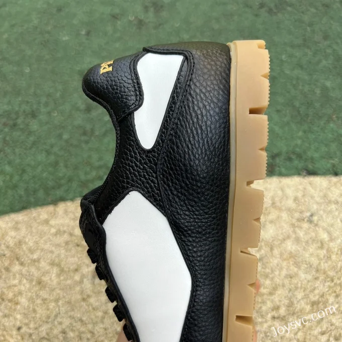 PRADA Black White Raw Rubber Sneakers