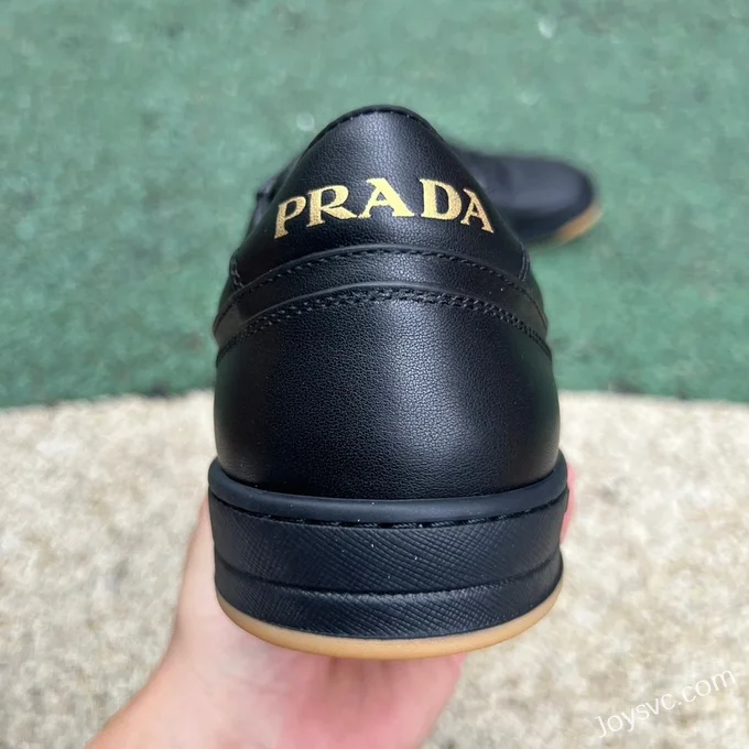 PRADA Leather Black Raw Rubber Sneakers