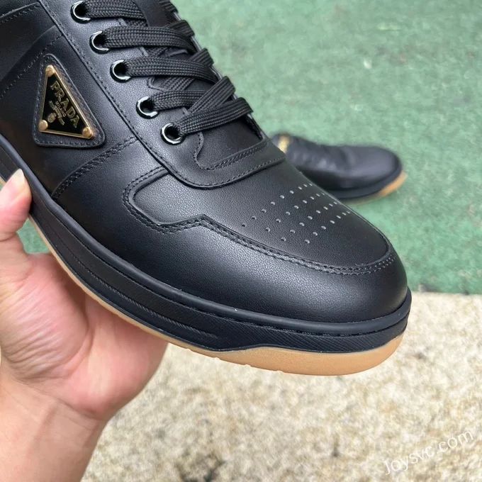 PRADA Leather Black Raw Rubber Sneakers