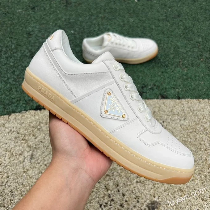 PRADA Leather White Raw Rubber Sneakers