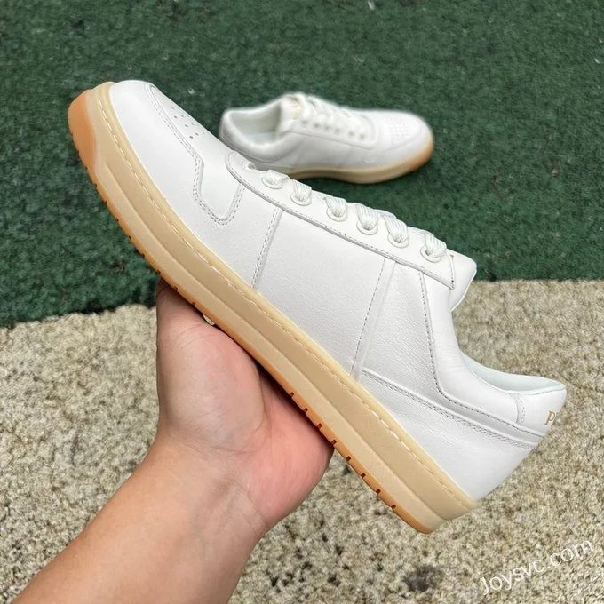 PRADA Leather White Raw Rubber Sneakers