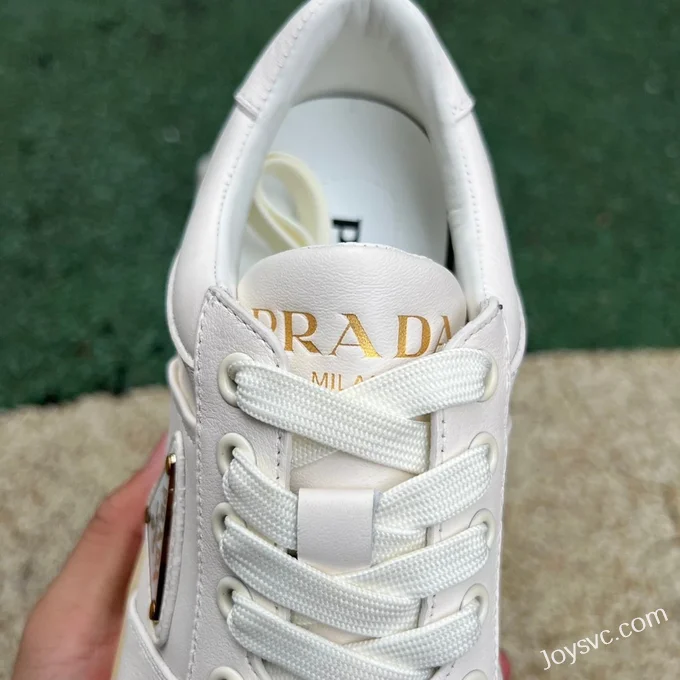 PRADA Leather White Raw Rubber Sneakers