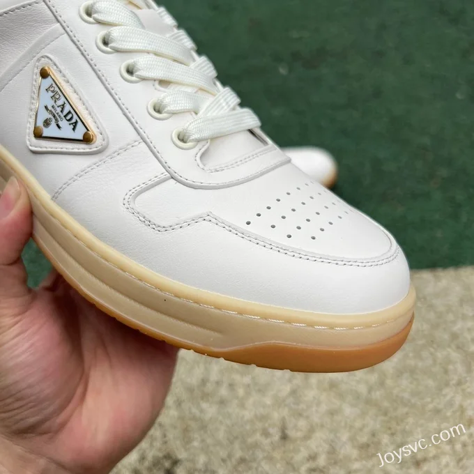 PRADA Leather White Raw Rubber Sneakers