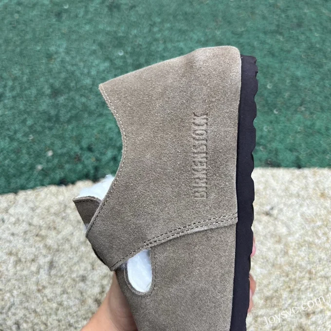 Birkenstock Fur Lined Suede Taupe