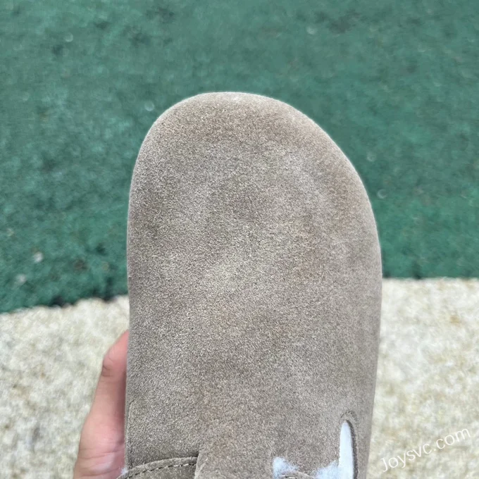 Birkenstock Fur Lined Suede Taupe